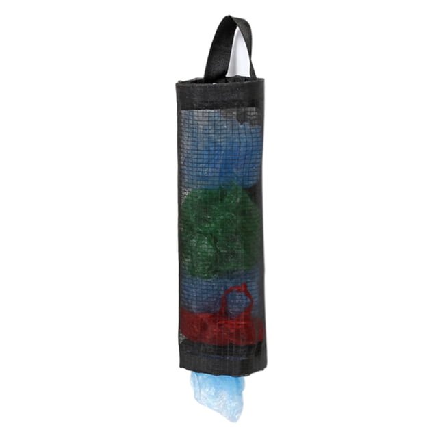 Plastic Bag Dispenser Reusable Mesh Hanging Plastic Bag Holder Grocery Bag Saver