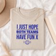 thumbnail image 4 of Jollimate I Just Hope Both Teams Have Fun Shirt, Women Cute Sports Graphic Tee, Retro Smiley T-Shirt for Her, 4 of 6