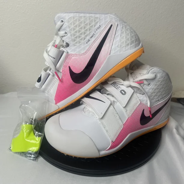 Ni - ke Men's Ni - ke Zoom Javelin Elite 3 Track White Pink (AJ8119-101) Size 10.5 New