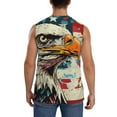 thumbnail image 4 of Balery Retro American Eagle Camisetas sin mangas para hombre, absorbe la humedad y protege contra el mal olor.-Small, 4 of 7