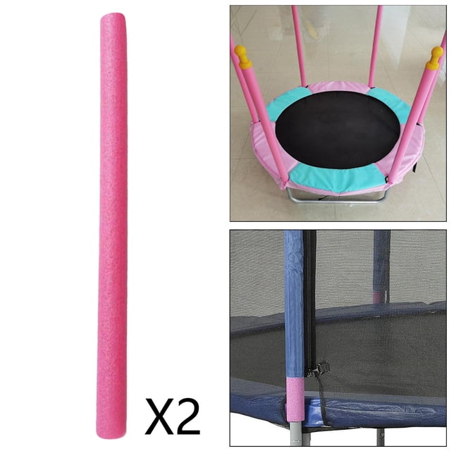 Poste Espuma Mangas Protección Cubierta Protector Acolchado 2 rosa Cola Mangas de trampolín