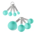 thumbnail image 2 of Juego de 8 Cucharas Medidoras Juego de Tazas para Cocinar Ingredientes Secos y Líquidos Café Verde kusrkot Tazas medidoras, 2 of 8