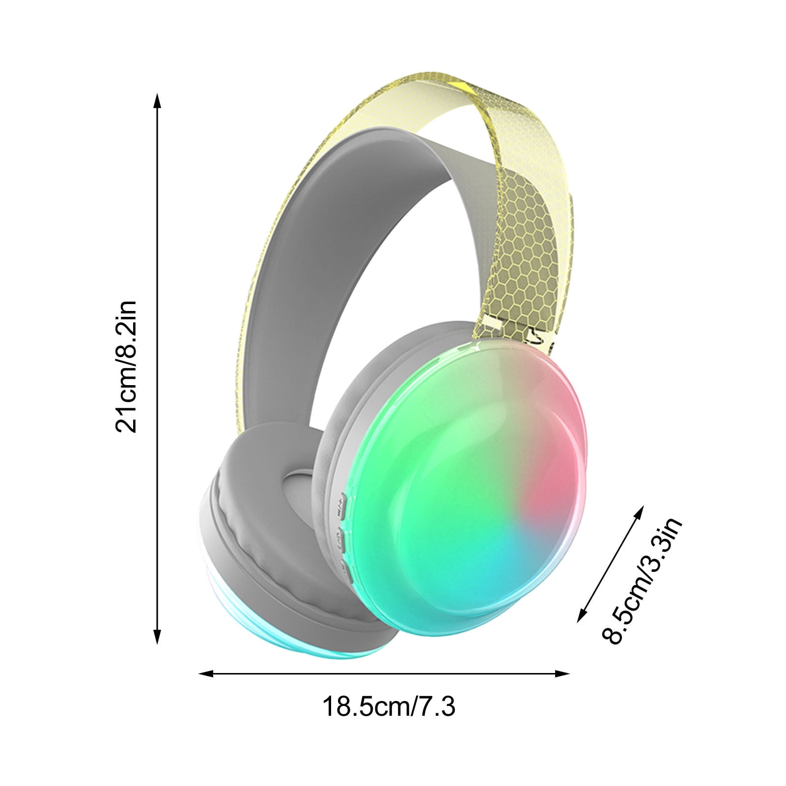 Wireless Headset with Mic for Work, Bluetooth Headset with AI Noise Cancelling Microphone, 65Hrs Working Time Wireless Headset with Microphone for Work from Home/PC/CallCenter/Computer/Laptop - Beige