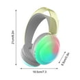 thumbnail image 3 of Christmas Gifts Liweisiy Headset Bluetooth Headset Bright Color Rgb Lamp All-Package Earmuffs Wireless Sports Headset D3561 Beige, 3 of 8