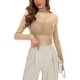 thumbnail image 1 of Camiseta KICZOY de malla transparente para mujer, manga larga, color beige, 1 of 6