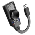 thumbnail image 1 of Black USB External Sound Card Virtual 7.1 Channel Adapter Plug For PC Laptop PS5, 1 of 5