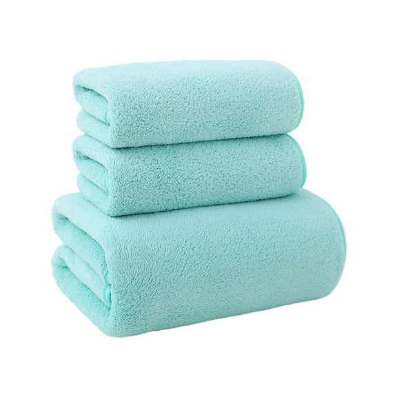 3 Piece Thick Towels Set Bath Towels Set Soft and Absorbent Coral Fleece Bath Towel (1 Bath Towel 2 Hand Towels)