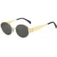 thumbnail image 1 of retro oval sunglasses women say,gold sunglasses women with glasses pouch,metal frame round ladies sunglasses,for driving,traveling, 1 of 5