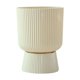 thumbnail image 2 of Maceta moderna de plástico con base desmontable para almacenar agua | Maceta ligera de pie alto para plantas de interior | Diseño autorriego y transpirable que previene la pudrición de las raíces |, 2 of 6