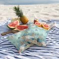 thumbnail image 5 of Marine Life Outdoor Pillow Covers Pack of 2 Blue Shell Starfish Coral Eucalyptus Leaves Green Background Waterproof Throw Pillow Covers Decorative Cushion Cases for Patio Garden Tent 18x18 inch, 5 of 9