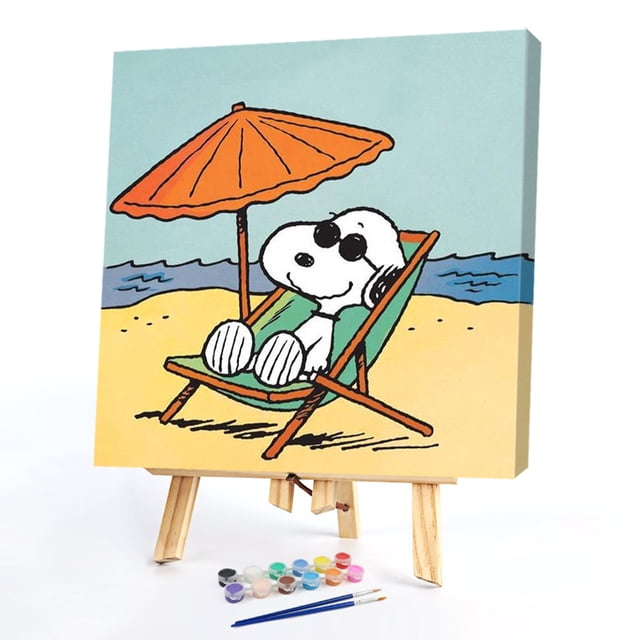 Cuadros Decorativos Pintura al óleo por números imagen DIY dibujo pintura dibujos animados perro pintura decoración arte JShteea Nuevos Originales