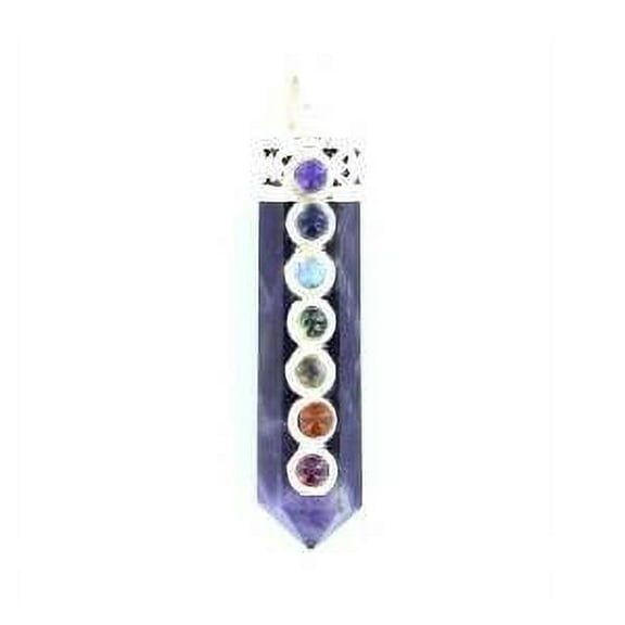 Harmonize Amethyst Stone Pendant 7 Chakra Reiki Healing Stone Spiritual Gemstones Necklace