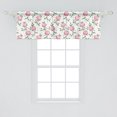 thumbnail image 2 of Ambesonne Flower Window Valance, Simplistic Hydrangea Floral, 54" X 18", White Pale Pink, 2 of 3
