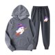 thumbnail image 1 of Puntoco Moda Mujer Impresión Deportes Casual Abrigo Pantalones Largos Con Capucha Suéter Tops Pantalones Conjunto De Manga Larga Con Capucha Puntoco Puntoco-7188, 1 of 2