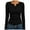 Black, variant on felwors Womens Long Sleeve Shirts 2025 Henley Casual Fall Outfits Fitted Tops Ribbed Fashion Basic Tees Brown, XXL