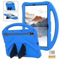 ELEHOLD Rugged Case for Samsung Galaxy Tab S9/S8/S7 11 Inch Kids Friendly EVA Full Body Protective with Kickstand Handle Grip Shockproof Anti-Scratch Case for Samsung Tab S9/Tab S8/Tab S7,Blue