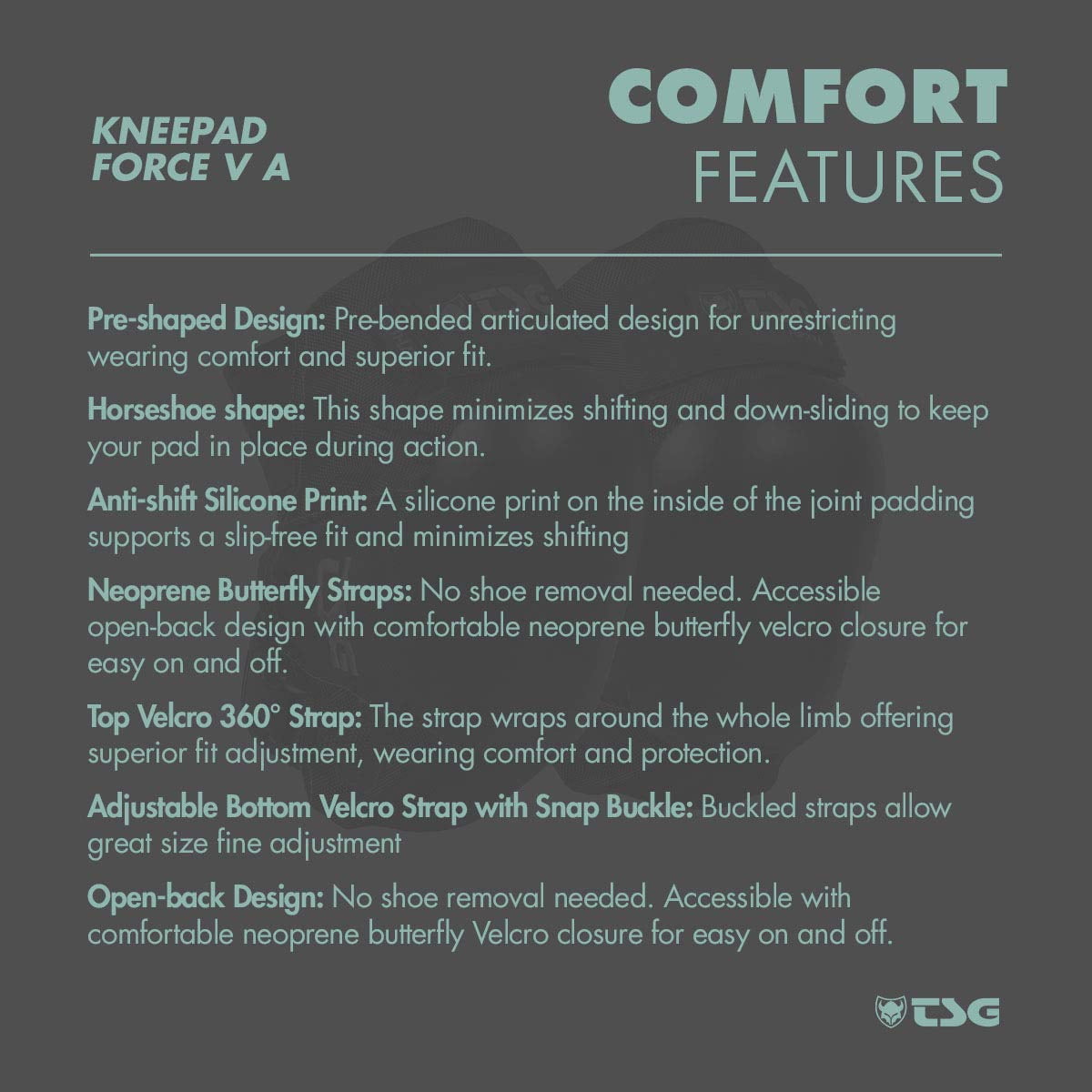 TSG Force V A Knee Pads, Hardshell, Impact Foam, Certified, Sizes S-XL, Skating