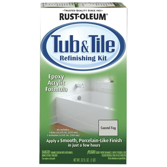 Rust-Oleum 372418 Tub & Tile Refinishing Kit Coastal Fog