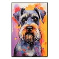 thumbnail image 3 of Standard Schnauzer Canvas Wall Art Famous Oil Paintings Monets Watercolor Dog Canvas Funny Dog Canvas Floral Print Abstract Farmhouse Gallery Aesthetic Room Decor for Bedroom Bathroom, 3 of 6