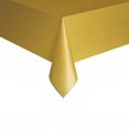 thumbnail image 2 of Gold Rectangular Plastic Table Cover, 54" x 108", 2 of 2