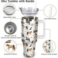 thumbnail image 2 of 30oz Insulated Stainless Steel Tumbler with Handle, Straw & Horse Design - Leakproof Travel Mug, Coffee Cup, Water Bottle - Perfect Gift for Women, Girls & Horse Lovers, 2 of 6