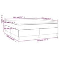 thumbnail image 2 of vidaXL Bed Frame Box Spring Platform Bed with Mattress for Bedroom Velvet, 2 of 9