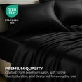thumbnail image 5 of Satin Sheets Queen [4-Piece, Black] Hotel Luxury Silky Bed Sheets - Extra Soft 1800 Microfiber Sheet Set, Wrinkle, Fade, Stain Resistant - Deep Pocket Fitted Sheet, Flat Sheet, Pillow Cases, 5 of 8