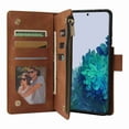 thumbnail image 5 of Galaxy S21 Ultra Wallet Case, Dteck Soft Leather Zipper Wallet Case Magnetic Buckle Horizontal Flip Cover with 5 Card Slots/Photo Pocks for Samsung Galaxy S21 Ultra, Brown, 5 of 6