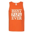 thumbnail image 2 of Wild Bobby, Best Papa Ever, Father's Day, Men Graphic Tank Top, Orange, Medium, 2 of 4