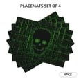 thumbnail image 3 of Placemats Set of 4 / 6, Numbers Skull Placemats for Dining Table Indoor/Outdoors Heat Resistant Washable Placemats 18" x 12", 3 of 8