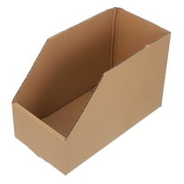 GOOHOCHY  Cardboard Storage Bin Multipurpose Basket Organizer Decorative Office Light Brown