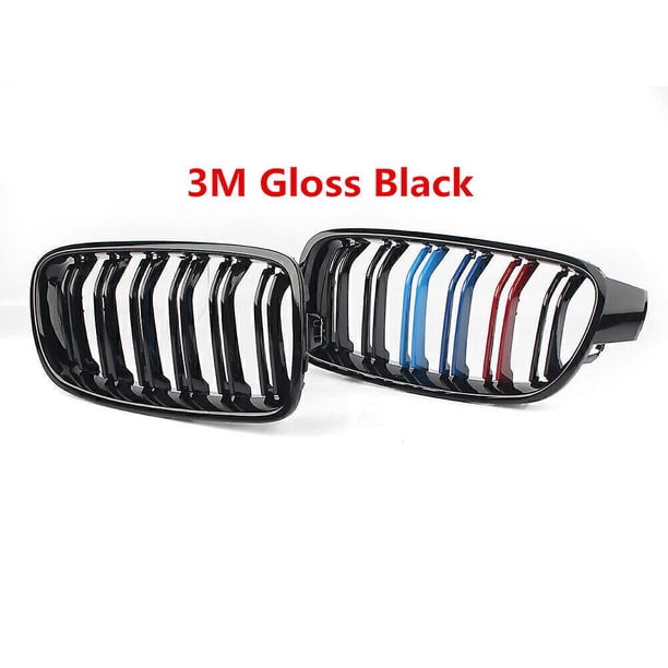 Top Quality For Bmw 3 Series F30 F31 2012-2019 Gloss Black Dual Line Kidney Grille M Style 320i 325i 328 Accessories Grillz