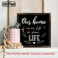 thumbnail image 6 of 2D Flat, 2D FLAT Wall Pediments1pcs Wooden Sign, 8x8inch Rustic Wooden Sign Our Home Our Life Farmhouse Wall Art for Living Room or Bedroom Decor, Printing Design Framed Wall Art Deco for, 6 of 9