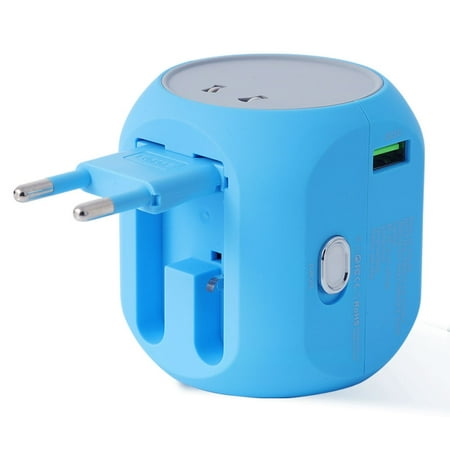 Travel adapter, Power Adapter,LUNSY All-in-one AC Convertor with USB port 3.0, International converter For US, UK, EU, AU, Asia Over 150 (Best Way To Travel Asia)