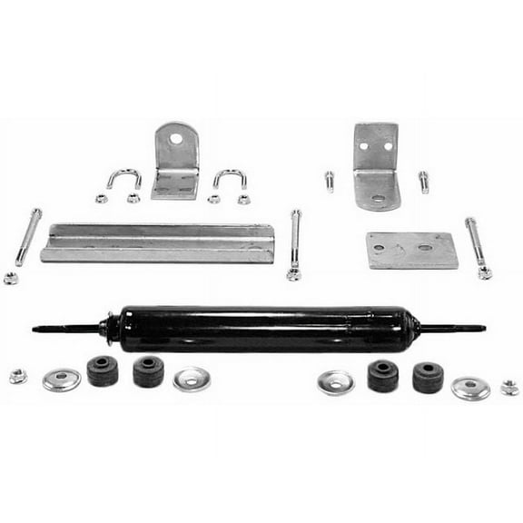 Front Steering Damper Kit - Compatible with 1980 - 1997 Ford F-350 1981 1982 1983 1984 1985 1986 1987 1988 1989 1990 1991 1992 1993 1994 1995 1996