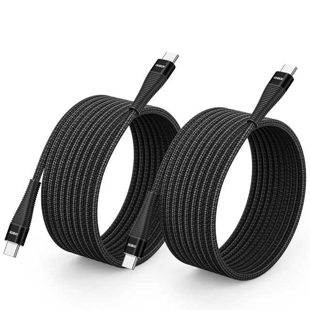 Extra Long USB C to USB C Cable 15FT 100W, USB C Charger Cable Fast Charging Cord Braided, Type C Cable for 17 16 15/15Plus/15Pro/Max, Pro/Air, Pro/Air/Mini,,Pixel,Laptop
