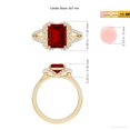 thumbnail image 5 of ANGARA Classic Emerald-Cut Lab Grown 3 Ct Ruby Couture Engagement Ring for Women in 14K Yellow Gold (Size-9x7mm) | July Birthstone, Birthday, Anniversary, Jewelry Gift for Women | Lab-Grown Ruby Ring, 5 of 8