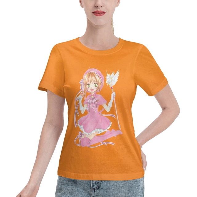 T-Shirt Basique à Manches Courtes pour Femme Cardinal Sakura