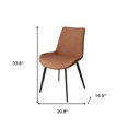 thumbnail image 5 of Set of Two Brown And Black Upholstered Faux Leather Dining Side Chairs, 5 of 5