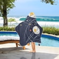thumbnail image 3 of Yayeee Kids Hooded Towels Toddler Soft Absorbent Beach Bathing Wrap 50" x 23.5", White Planet, 3 of 5