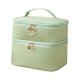 thumbnail image 2 of Bolsa de almuerzo aislada impermeable de doble capa | Gran capacidad 18x18x15cm | Aislamiento térmico, compartimentos con cremallera doble, correa ajustable | Caja Bento, Comida, Botella, Picnic, 2 of 6