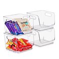 thumbnail image 1 of Sorbus Small Clear Stackable Square Storage Bins, Open Front Acrylic Pantry Organizer, 4-Pack, 1 of 12