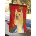 thumbnail image 2 of Carolines Treasures LH9316CHF 28 x 40 Po. Silky Terrier Flocons de Neige Rouges et Verts Drapeau de Noël en Toile - Taille Maison, 2 of 4