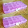 thumbnail image 4 of Utility 5 Colors 15 Grids Jewelry Nail Art Beads Tool Craft Adjustable Organizer Storage Box Case Holder, 4 of 6