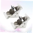 thumbnail image 3 of OULII 2pcs Table Leg Hinges Heavy Duty Silver Metal Professionals, 3 of 7