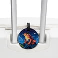 thumbnail image 3 of Starry Sky Frog 2pcs PU Leather Round Bag Tags Suitcase Handbag Tags with Privacy Cover and Name ID Tag for Travel Luggage, Handbags, Backpacks, School Bags, 3 of 6