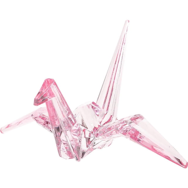 Creative Simulated Origami Crane Model Decoration Desktop Acrylic Made Ornament Kids Birthday Gift