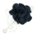 thumbnail image 1 of Uxcell Pulsera de Muñeca Flor Artificial Broche Paquete de 1 Rosa Muñeca Novia Novio Decorativa 12x7cm Azul Marino, 1 of 5