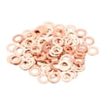 thumbnail image 1 of Uxcell Flat Copper Washers Copper Flat Sealing Ring Copper 102 pack 8x14x1mm, 1 of 6