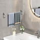 thumbnail image 5 of Toallero gris | Toallero de baño sin taladros con ganchos | Toallero de pared de aleación de aluminio para organizar el baño, 5 of 6